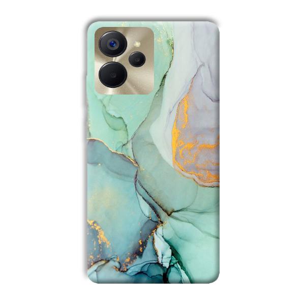 Green Marble Phone Customized Printed Back Cover for Realme 9i 5G