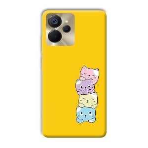 Colorful Kittens Phone Customized Printed Back Cover for Realme 9i 5G