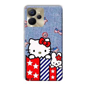 Cute Kitty Phone Customized Printed Back Cover for Realme 9i 5G