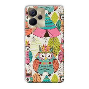 Fancy Owl Phone Customized Printed Back Cover for Realme 9i 5G
