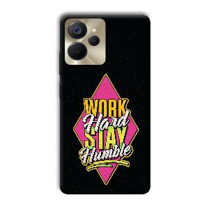 Work Hard Quote Phone Customized Printed Back Cover for Realme 9i 5G