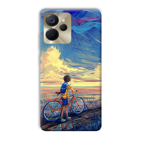 Boy & Sunset Phone Customized Printed Back Cover for Realme 9i 5G