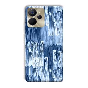 Blue White Lines Phone Customized Printed Back Cover for Realme 9i 5G
