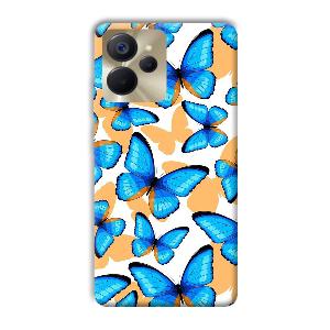 Blue Butterflies Phone Customized Printed Back Cover for Realme 9i 5G