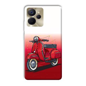 Red Scooter Phone Customized Printed Back Cover for Realme 9i 5G