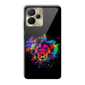 Colorful Lion Customized Printed Glass Back Cover for Realme 9i 5G