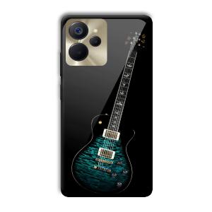 Neon Guitar Customized Printed Glass Back Cover for Realme 9i 5G