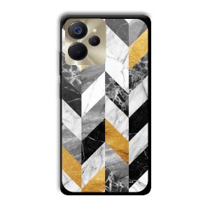 Marble Tiles Customized Printed Glass Back Cover for Realme 9i 5G