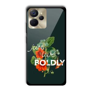 Just Live Boldly Customized Printed Glass Back Cover for Realme 9i 5G