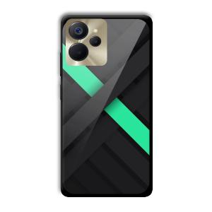 Green Cross Customized Printed Glass Back Cover for Realme 9i 5G