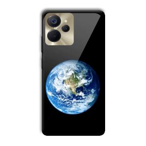 Floating Earth Customized Printed Glass Back Cover for Realme 9i 5G
