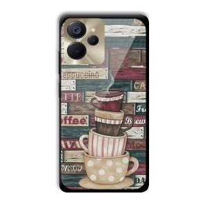 Coffee Design Customized Printed Glass Back Cover for Realme 9i 5G