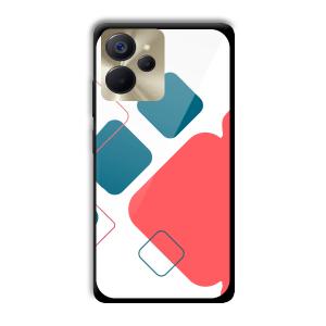 Abstract Squares Customized Printed Glass Back Cover for Realme 9i 5G