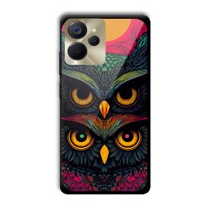 2 Owls Customized Printed Glass Back Cover for Realme 9i 5G
