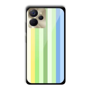 Green and Blue Customized Printed Glass Back Cover for Realme 9i 5G