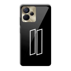 2 Stripes Customized Printed Glass Back Cover for Realme 9i 5G