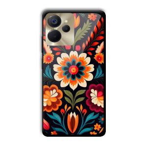 Flowers Customized Printed Glass Back Cover for Realme 9i 5G