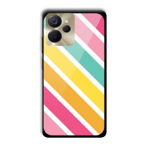 Solid Stripes Customized Printed Glass Back Cover for Realme 9i 5G