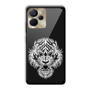Angry Lion Customized Printed Glass Back Cover for Realme 9i 5G