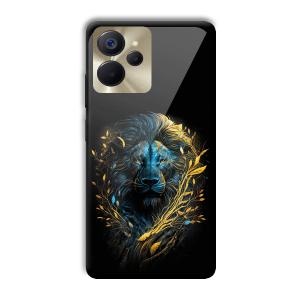 Golden Lion Customized Printed Glass Back Cover for Realme 9i 5G