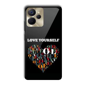 Love Yourself Customized Printed Glass Back Cover for Realme 9i 5G