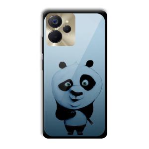 Cute Panda Customized Printed Glass Back Cover for Realme 9i 5G