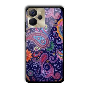 Purple Art Customized Printed Glass Back Cover for Realme 9i 5G