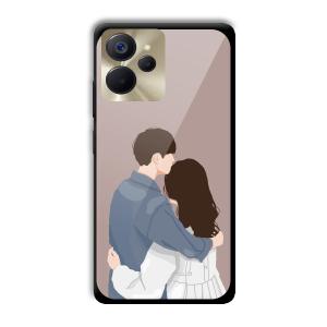 Cute Couple Customized Printed Glass Back Cover for Realme 9i 5G