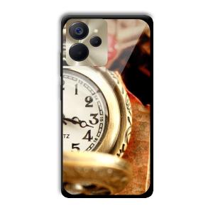 Golden Watch Customized Printed Glass Back Cover for Realme 9i 5G