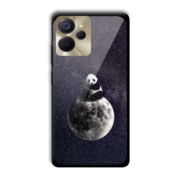 Astronaut Panda Customized Printed Glass Back Cover for Realme 9i 5G