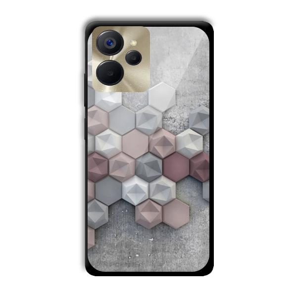 Blocks of Grey Customized Printed Glass Back Cover for Realme 9i 5G