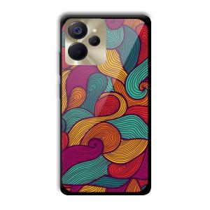 Curved Colors Customized Printed Glass Back Cover for Realme 9i 5G
