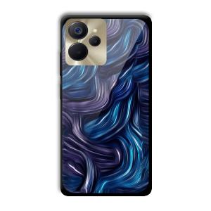 Blue Waves Customized Printed Glass Back Cover for Realme 9i 5G