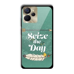 Seize the Day Customized Printed Glass Back Cover for Realme 9i 5G