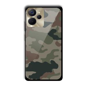 Green Camo Customized Printed Glass Back Cover for Realme 9i 5G