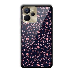 Little Pink Petals Customized Printed Glass Back Cover for Realme 9i 5G