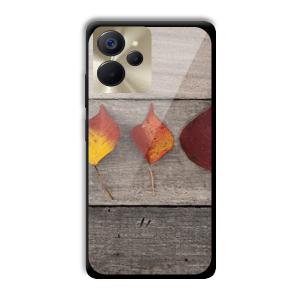Rusty Leaves Customized Printed Glass Back Cover for Realme 9i 5G