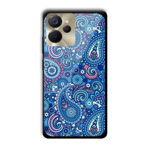 Blue Pattern Customized Printed Glass Back Cover for Realme 9i 5G
