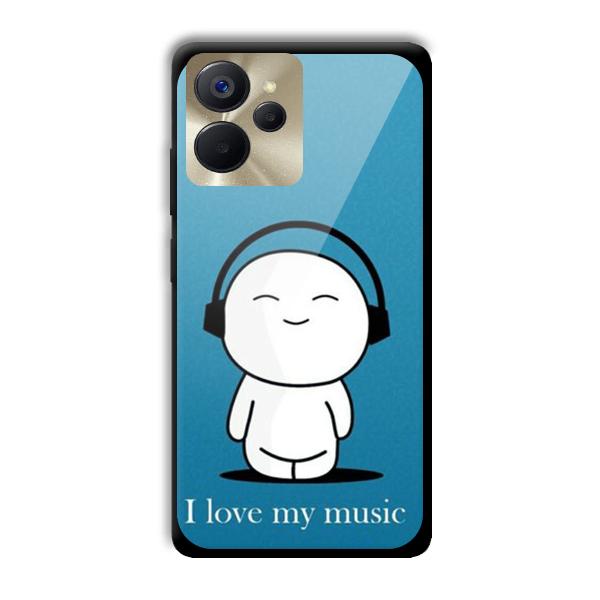 I Love my Music Customized Printed Glass Back Cover for Realme 9i 5G