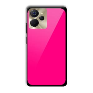 Neon Pink Customized Printed Glass Back Cover for Realme 9i 5G