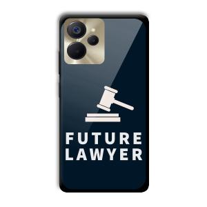 Future Lawyer Customized Printed Glass Back Cover for Realme 9i 5G