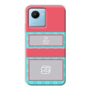 Blue Pink Customized Printed Back Cover for Realme C30s
