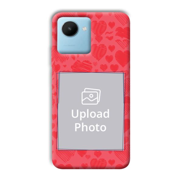 Red Hearts Customized Printed Back Cover for Realme C30s