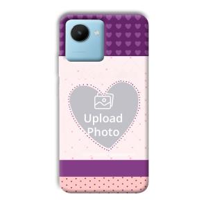 Purple Hearts Customized Printed Back Cover for Realme C30s