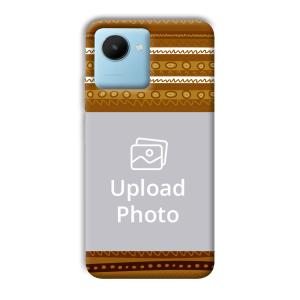 Brown Lines Customized Printed Back Cover for Realme C30s
