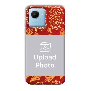 Red Design Customized Printed Back Cover for Realme C30s