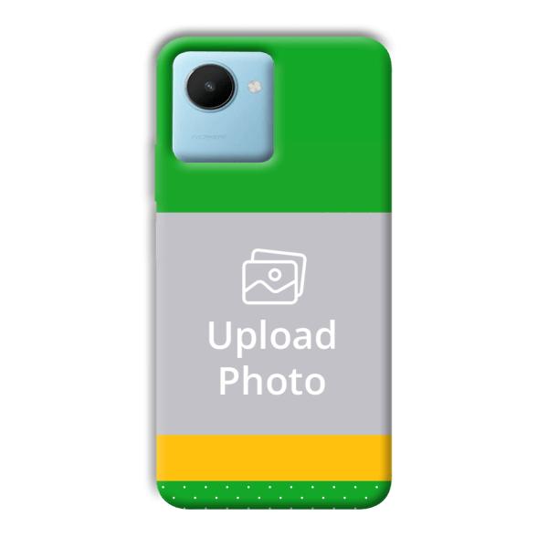 Green Yellow Customized Printed Back Cover for Realme C30s