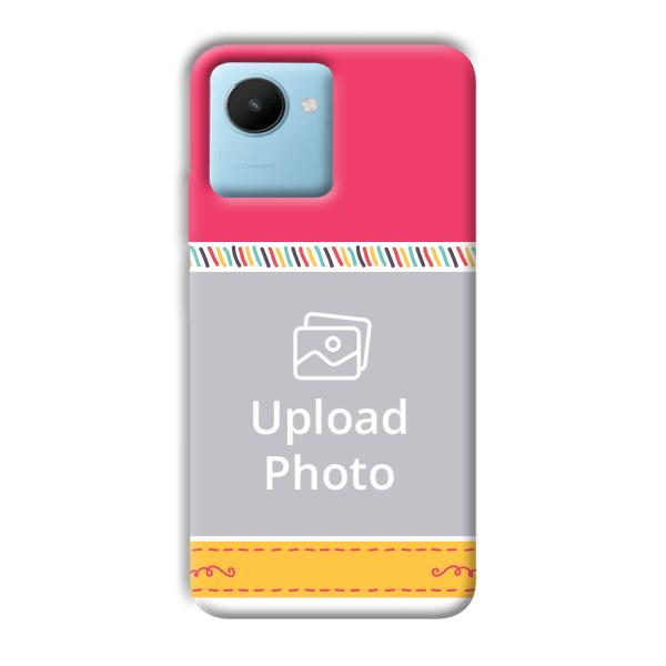 Pink Yellow Customized Printed Back Cover for Realme C30s
