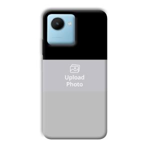 Black & Grey Customized Printed Back Cover for Realme C30s