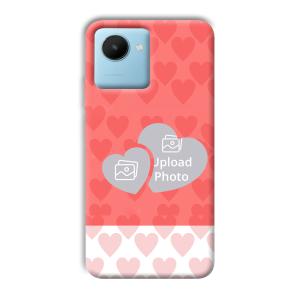 2 Hearts Customized Printed Back Cover for Realme C30s